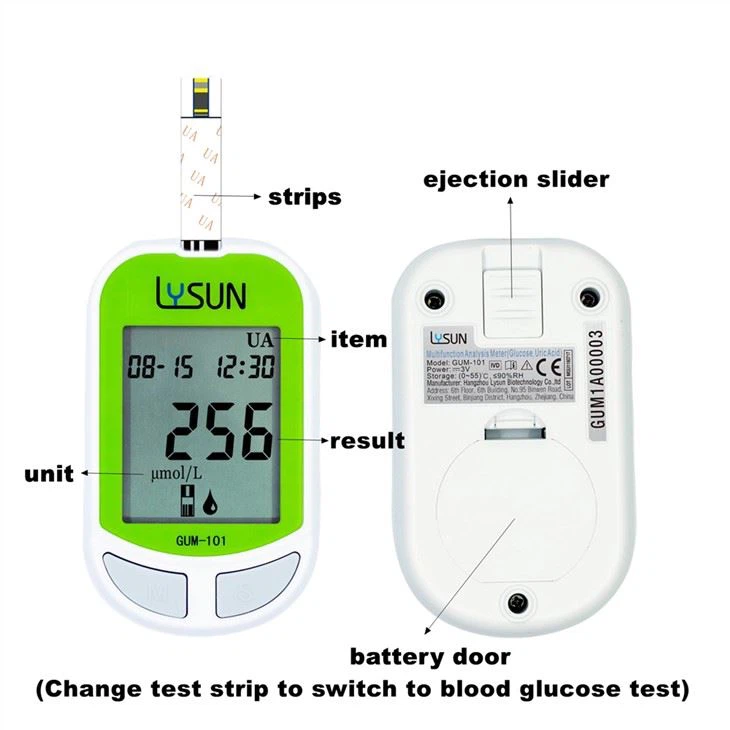 Poct Analyzer Uric Acid & Blood Glucose Analyzer Hiqh Quality