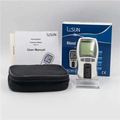 Lysun ヘモグロビン メーター HCT 分析メーター テスト ストリップ家庭用医療用ポータブル
