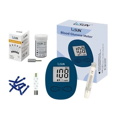 Lysun 血糖測定器キット テストストリップとランセット付き 家庭用医療機器