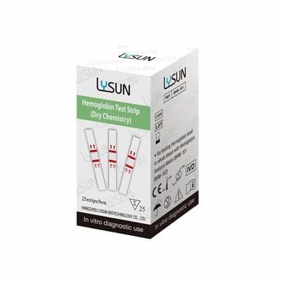 Lysun Clinic Medical Test Equipment 50PCSテストストリップキットランセット付きヘモグロビンHCTアナライザー