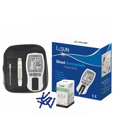 Lysun Poct Hemoglobinoメーターヘモグロビンメーターとランセットとテストストリップ